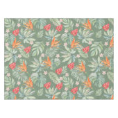 Dark Tropics Blume Foliage Fantasy mit Monogram Tischdecke (Vorderseite (Horizontal))