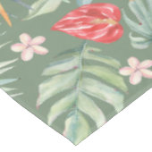 Dark Tropics Blume Foliage Fantasy mit Monogram Tischdecke (Schrägansicht)
