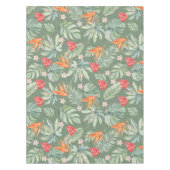 Dark Tropics Blume Foliage Fantasy mit Monogram Tischdecke (Vorderseite)