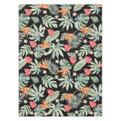 Dark Tropics Blume Foliage Fantasy mit Monogram Tischdecke (Vorderseite)
