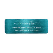 Dark Türkise Brushed Metallic Elegant Name (Vorne)