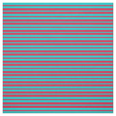 Dark Türkise & Crimson Colored Lines Stoff (Muster)