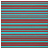 Dark Türkise & Maroon farbige Linien Stoff (Muster)