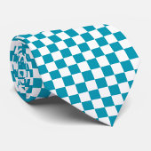 Dark turquoise checkered  krawatte