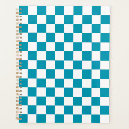 Dark turquoise checkered  planer