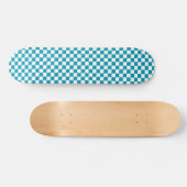 Dark turquoise checkered skateboard (Horizontal)