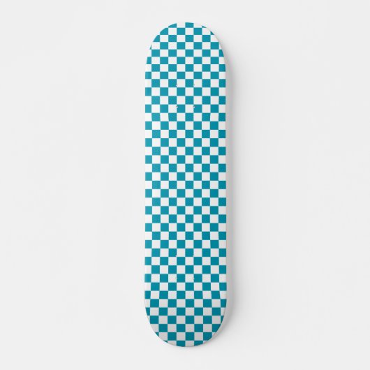 Dark turquoise checkered skateboard (Vorne)