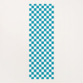 Dark turquoise checkered  yogamatte (Rückseite)