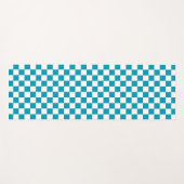 Dark turquoise checkered  yogamatte (Vorderseite (Horizontal))