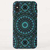 Dark Turquoise Floral Mandala Case-Mate iPhone Hülle (Rückseite)