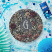 Dark und Moody Floral Pappteller (Party)