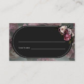 Dark und Moody Floral Platzkarte (Vorderseite)