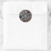 Dark und Moody Floral Runder Aufkleber (Tasche)