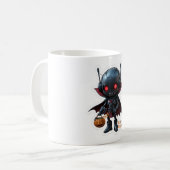 Dark Vampire Robot Halloween Spooky Sci-Fi-Kaffee Kaffeetasse (Vorderseite Links)