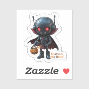 Dark Vampire Robot Vinyl Futuristic Halloween Deko Aufkleber