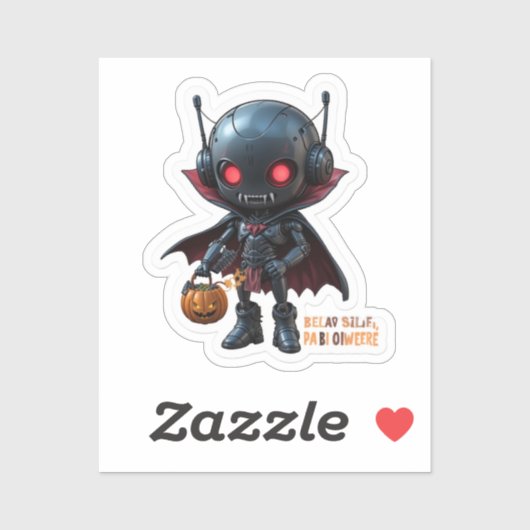 Dark Vampire Robot Vinyl Futuristic Halloween Deko Aufkleber (Blatt)