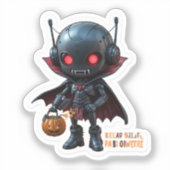 Dark Vampire Robot Vinyl Futuristic Halloween Deko Aufkleber (Vorderseite)