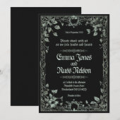 Dark Viking Norse Wedding Invitation Einladung (Vorne/Hinten)