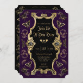 Dark Viktorianisch Gothic Adult Halloween-Party Einladung (Vorne/Hinten)