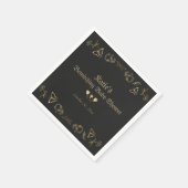 Dark Viktorianisch Gothic Halloween Kinderdusche Serviette (Ecke)