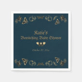 Dark Viktorianisch Gothic Halloween Kinderdusche Serviette (Vorderseite)