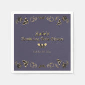 Dark Viktorianisch Gothic Halloween Kinderdusche Serviette (Vorderseite)