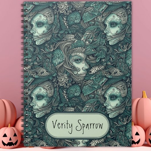 Dark Viktorianisch Gothic Zombie Mermaid Personali Notizblock