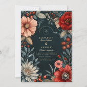 Dark Viktorianisch Romance Wedding Einladung (Vorderseite)