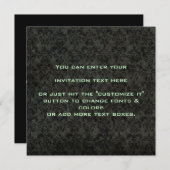 Dark Viktorianisch Square Einladung (Vorne/Hinten)