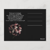 Dark Vintag burgundy Floral Danke Postc Postkarte (Rückseite)