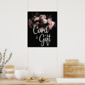 Dark Vintag Floral Cards & Gifts Poster (Küche)