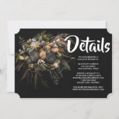 Dark Vintag Floral Einladung (Vorderseite)