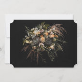 Dark Vintag Floral Einladung (Rückseite)