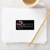 Dark Vintag Floral Label Adressaufkleber (Insitu)