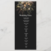 Dark Vintag Floral Menu Programm (Rückseite)