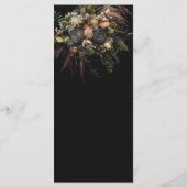 Dark Vintag Floral Menu Programm (Rückseite)