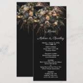 Dark Vintag Floral Menu Programm (Vorne/Hinten)