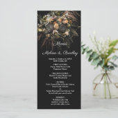 Dark Vintag Floral Menu Programm (Stehend Vorderseite)