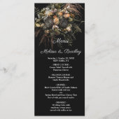 Dark Vintag Floral Menu Programm (Vorderseite)