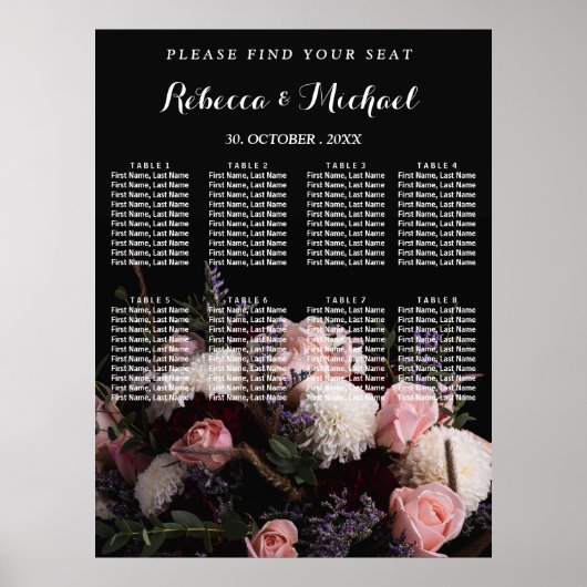 Dark Vintag Floral Poster (Vorne)