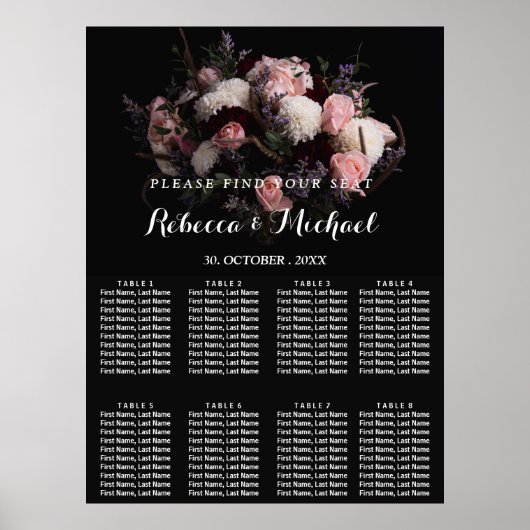 Dark Vintag Floral Poster (Vorne)