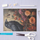 Dark Vintag Floral Raven Decoupage Seidenpapier (Handwerk)