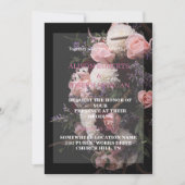 Dark Vintag Floral Wedding Einladung (Vorderseite)