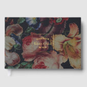 Dark Vintag Floral Wedding Guest Book Gästebuch (Vorderseite)