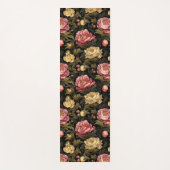 Dark Vintag Peony Floral Gemustert Yogamatte (Vorderseite)