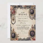 Dark Vintag Portrait Halloween Einladung (Vorderseite)