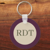 Dark Vintage Flowers Schlüsselanhänger (Rückseite)