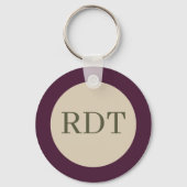 Dark Vintage Flowers Schlüsselanhänger (Rückseite)