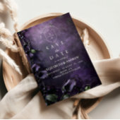 Dark Violet Gothic Romance Save The Date