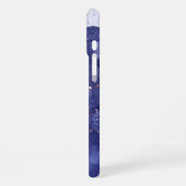 Dark Violet Watercolor Ink Glitzer individuell anp iPhone Hülle (Linke Seite)